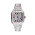 Cartier Rainbow Roman Numeral Moissanite Diamond Watch