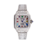 Cartier Rainbow Roman Numeral Moissanite Diamond Watch