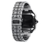 Cartier Roman Numeral Baguette Moissanite Watch