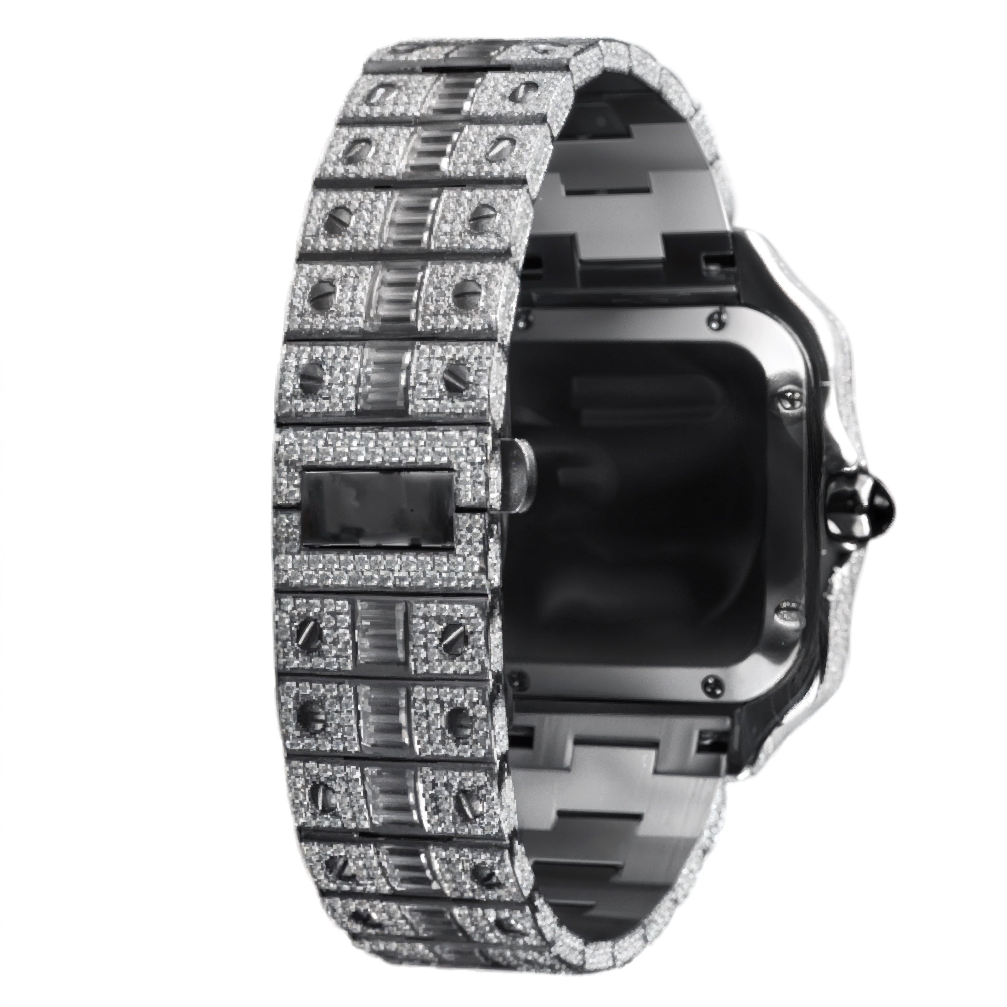 Cartier Roman Numeral Baguette Moissanite Watch