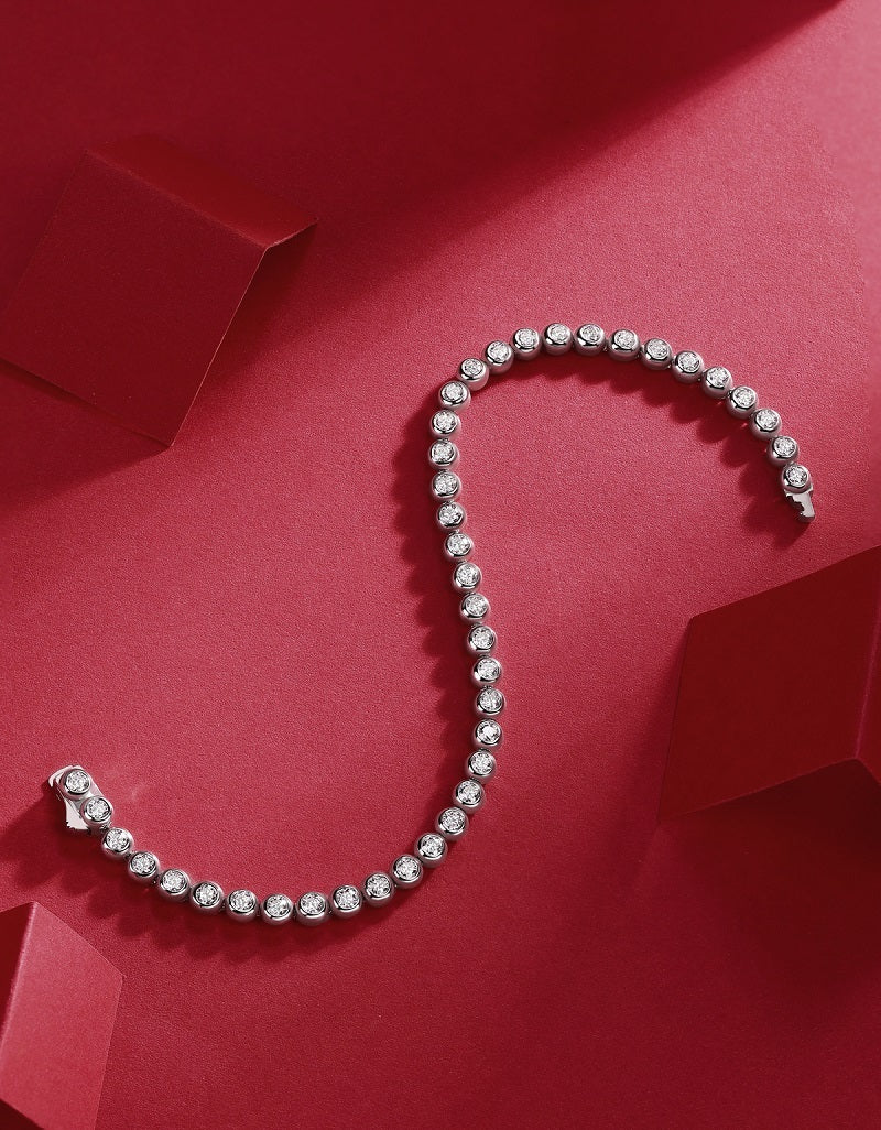 Round Brilliant Diamond Bracelet S925 Silver