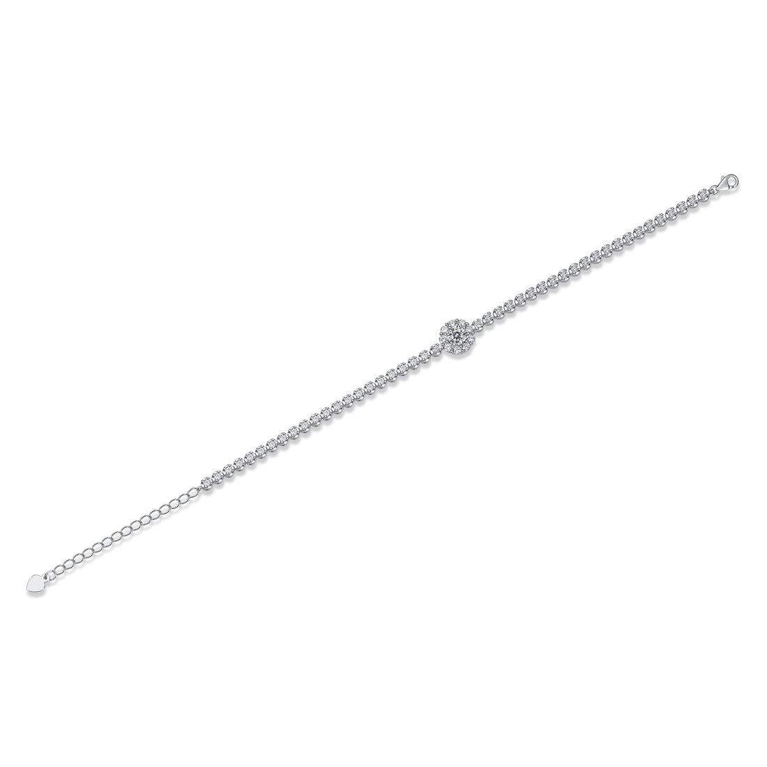 Moissanite 925 Silver Bracelet
