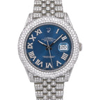 Rolex Roman Numeral Moissanite Watch