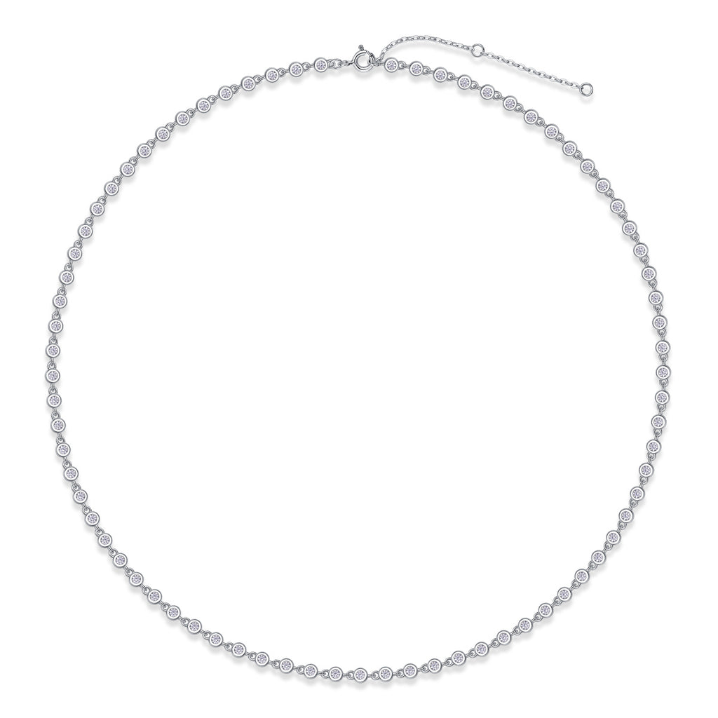 Round Diamond Necklace S925 Silver