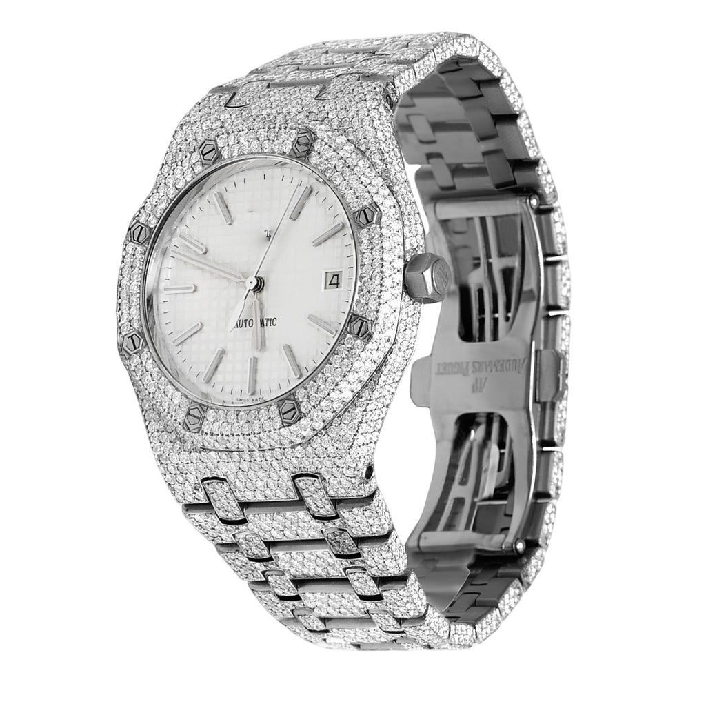Ap Royal Oak Moissanite Diamond Watch