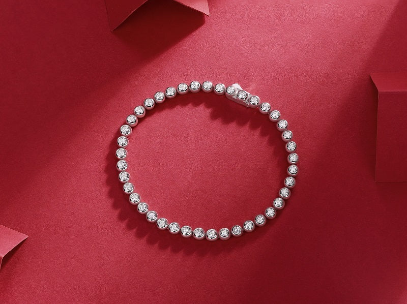Round Brilliant Diamond Bracelet S925 Silver