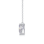 Pearl Cut VVS Moissanite Pendant Set With S925 Sterling Silver Platinum-plated