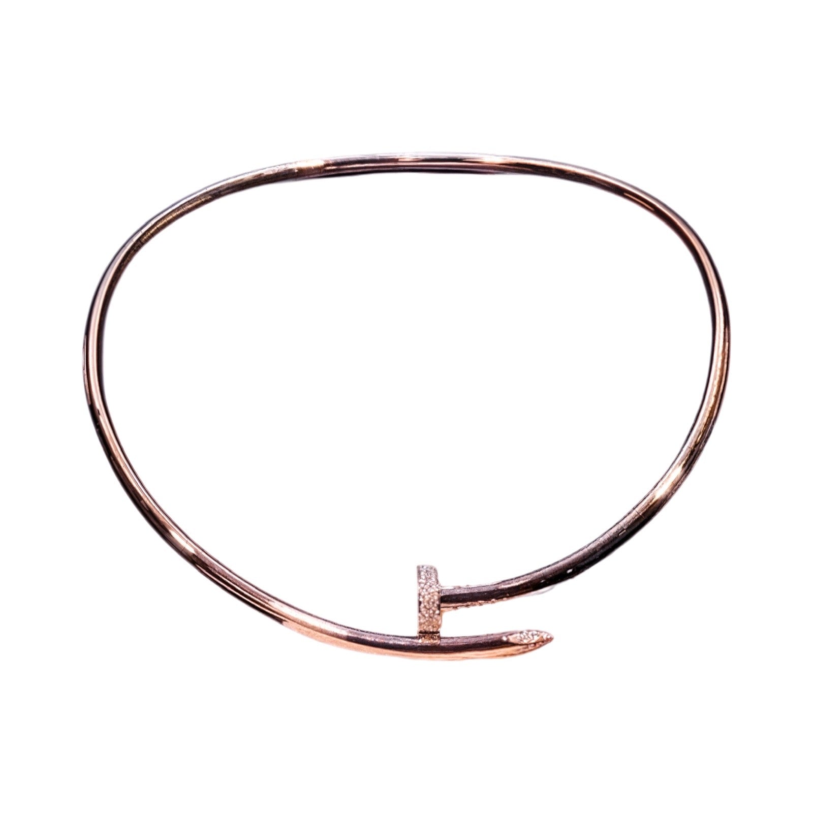 10K Gold Diamond Un Clou Necklace