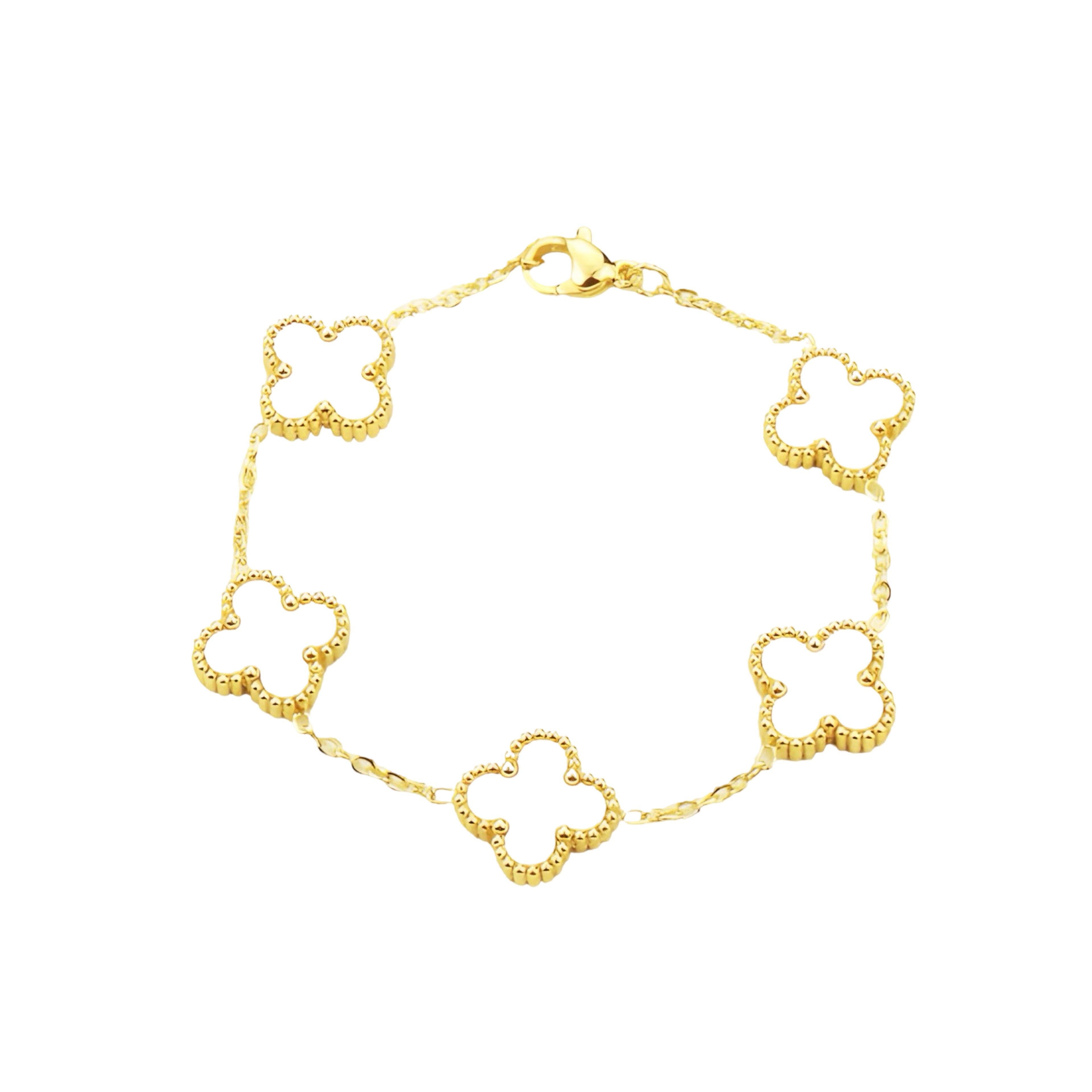 Alhambra Bracelet 5 Motifs 10K Gold