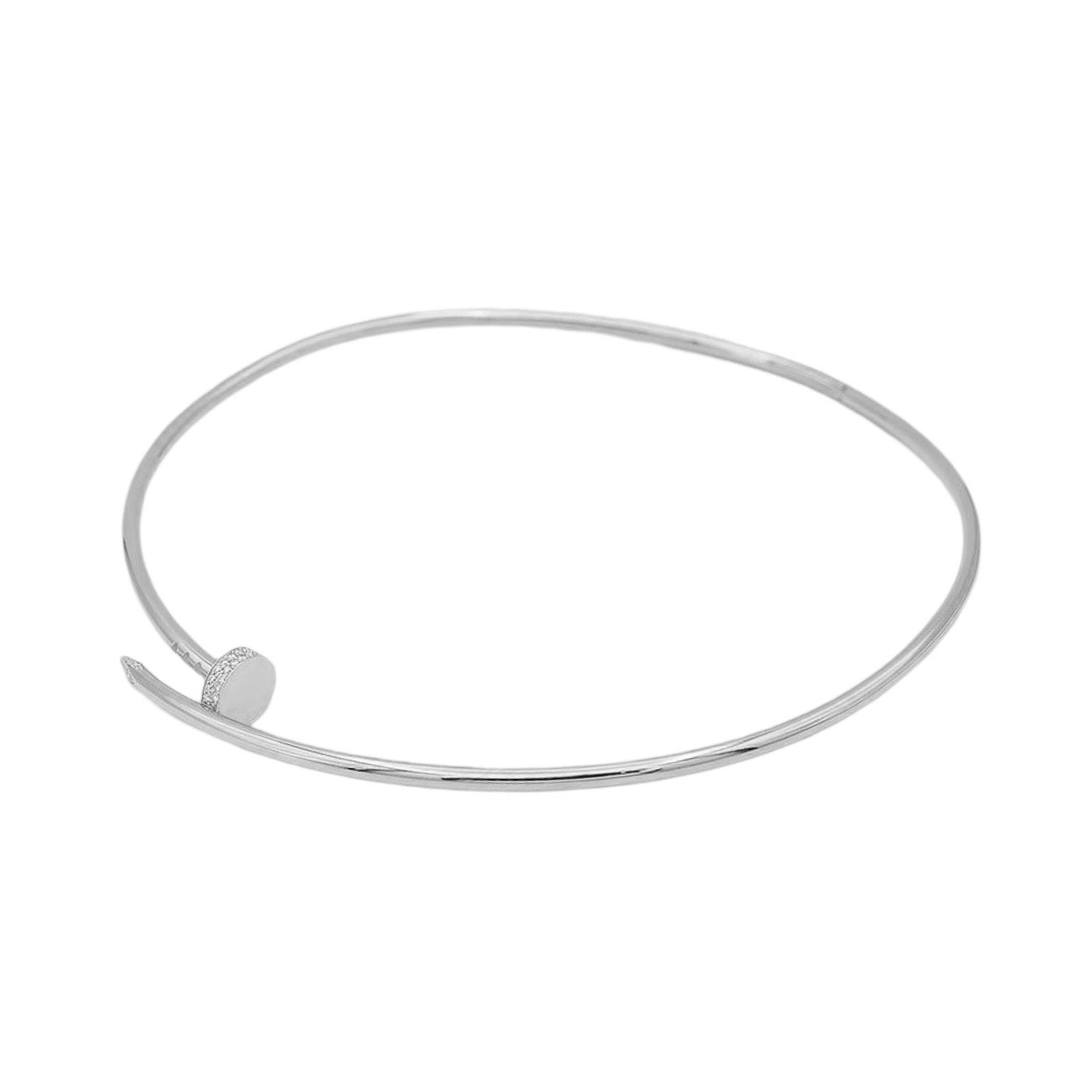 10K Gold Diamond Un Clou Necklace