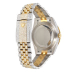 Rolex Two Tone Yellow Gold Moissanite Watch