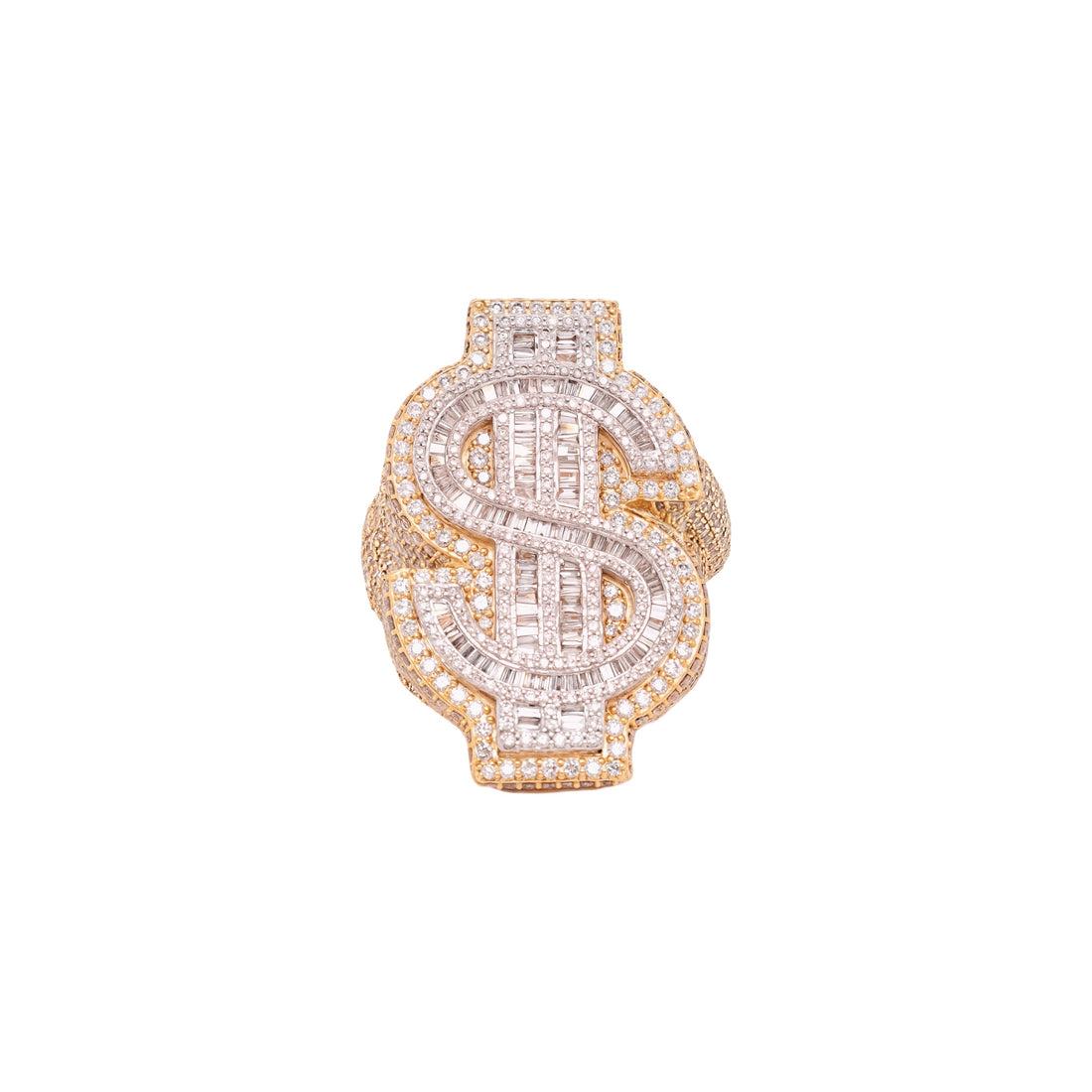 Dollar Sign Diamond Ring 10K Gold