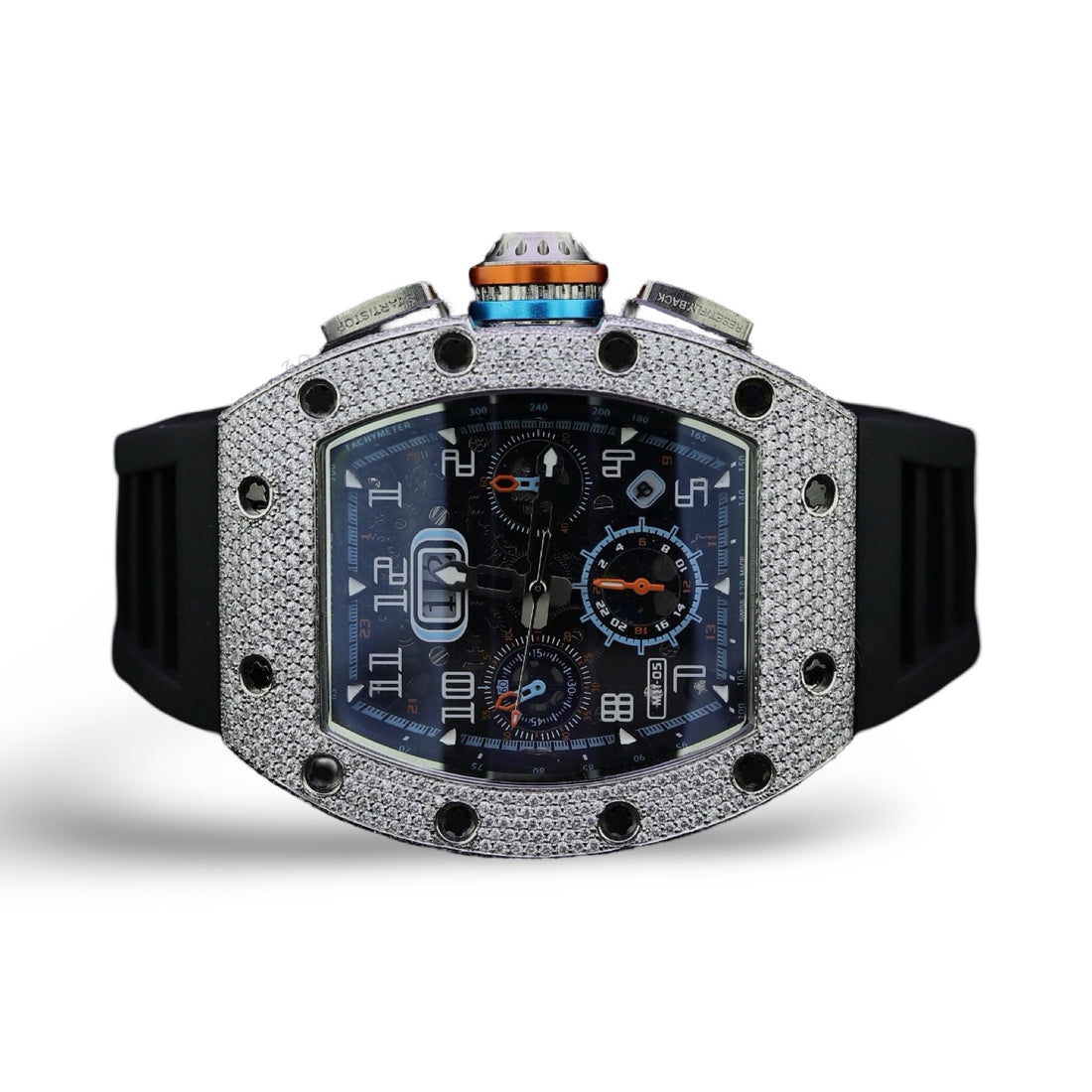 Richard Mille 莫桑鑽腕錶橡膠錶帶