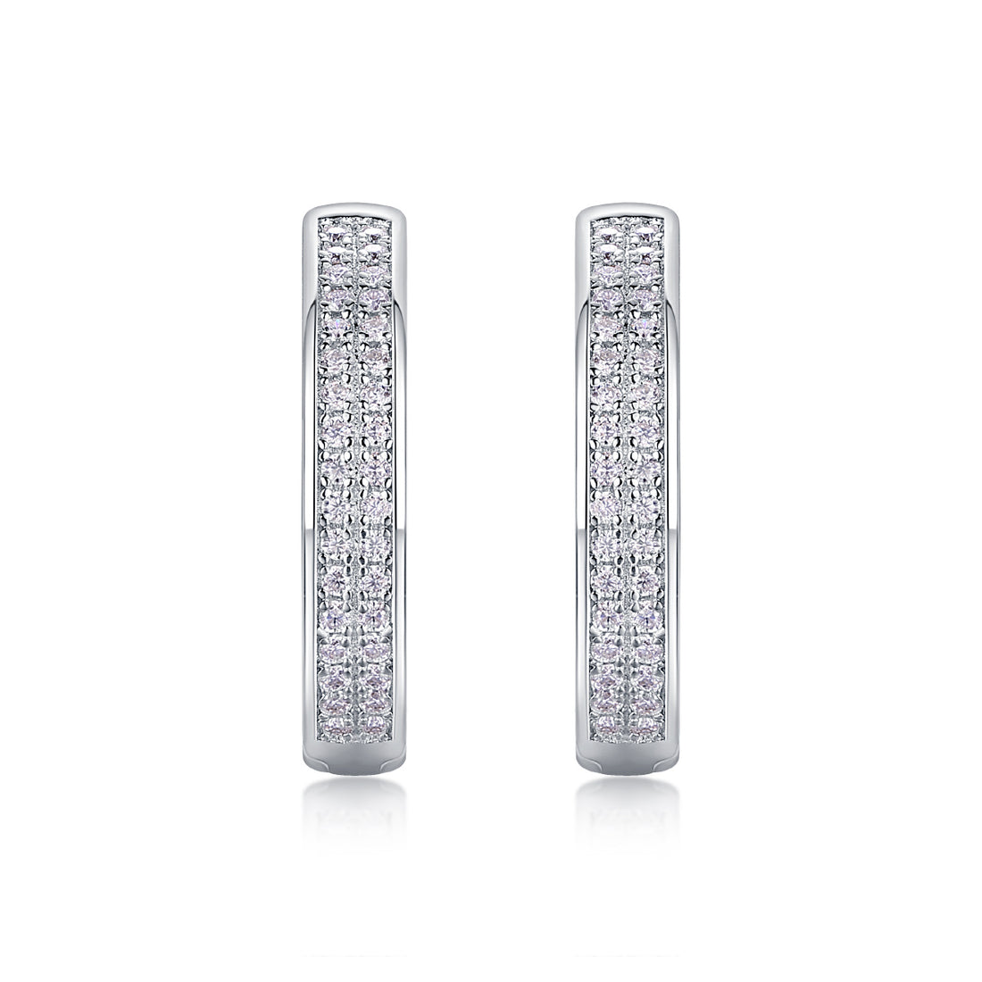 Moissanite S925 Sterling Silver Earrings With Platinum-plated Stud Earrings