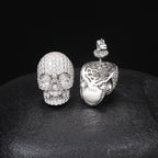 S925 Silver Skull Moissanite Stud Earrings