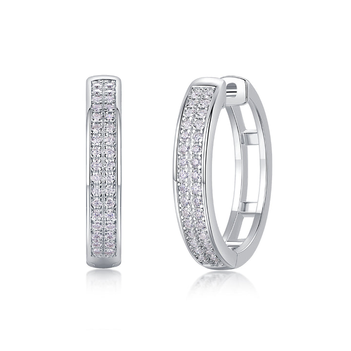 Moissanite S925 Sterling Silver Earrings With Platinum-plated Stud Earrings