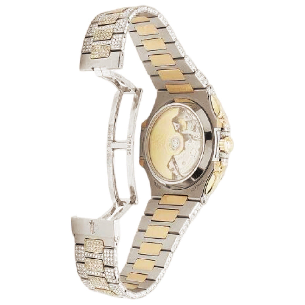 Two Tone Yellow Gold Moissanite Watch