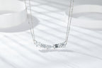 Galaxy Diamond Pendant Set With Moissanite S925 Sterling Silver And Platinum Plating