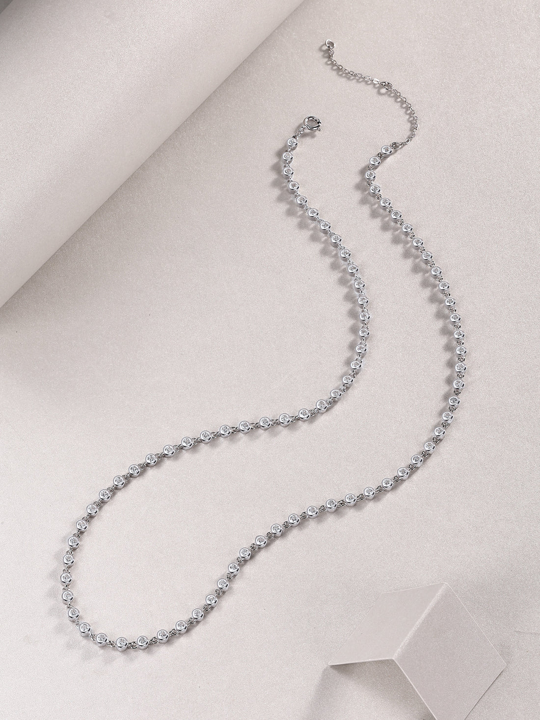 Round Diamond Necklace S925 Silver