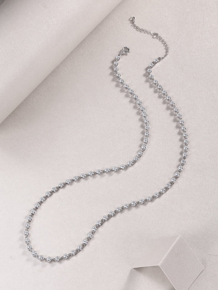 Round Diamond Necklace S925 Silver