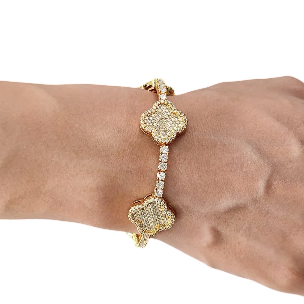 Four-leaf Clover Tennis Bracelet