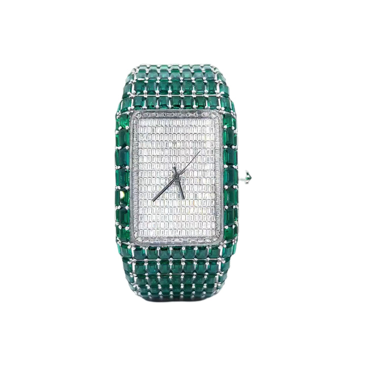 Lab Grown Green Emerald Watch