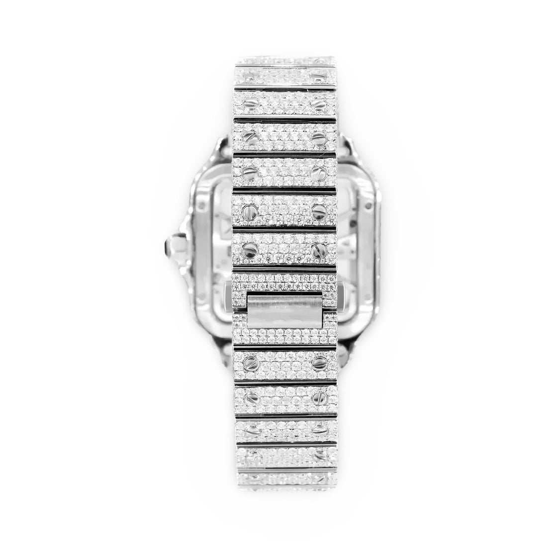 Cartier Arabic Numeral Moissanite Diamond Watch