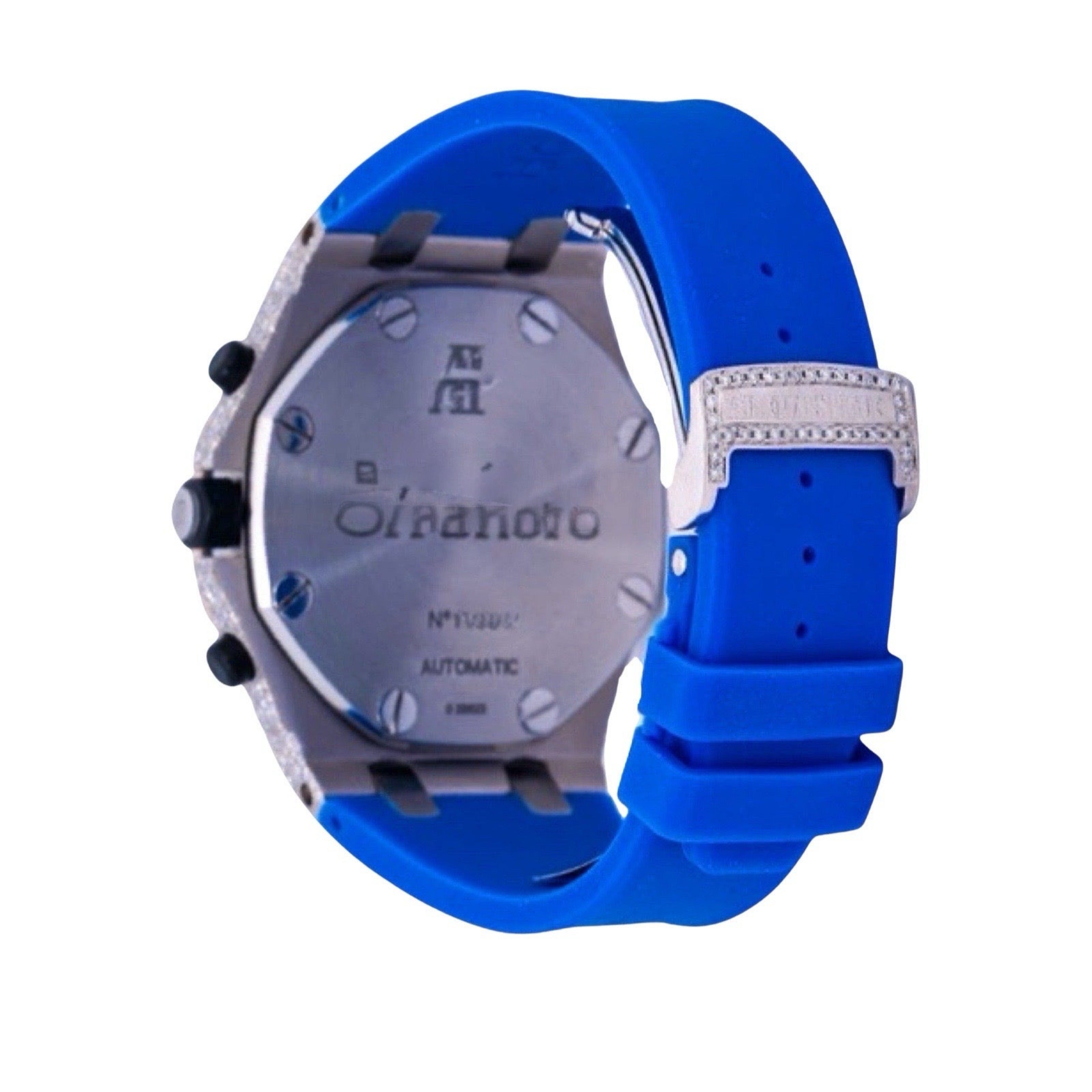 Moissanite Watch Blue Strap