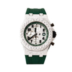Green Strap Moissanite Watch