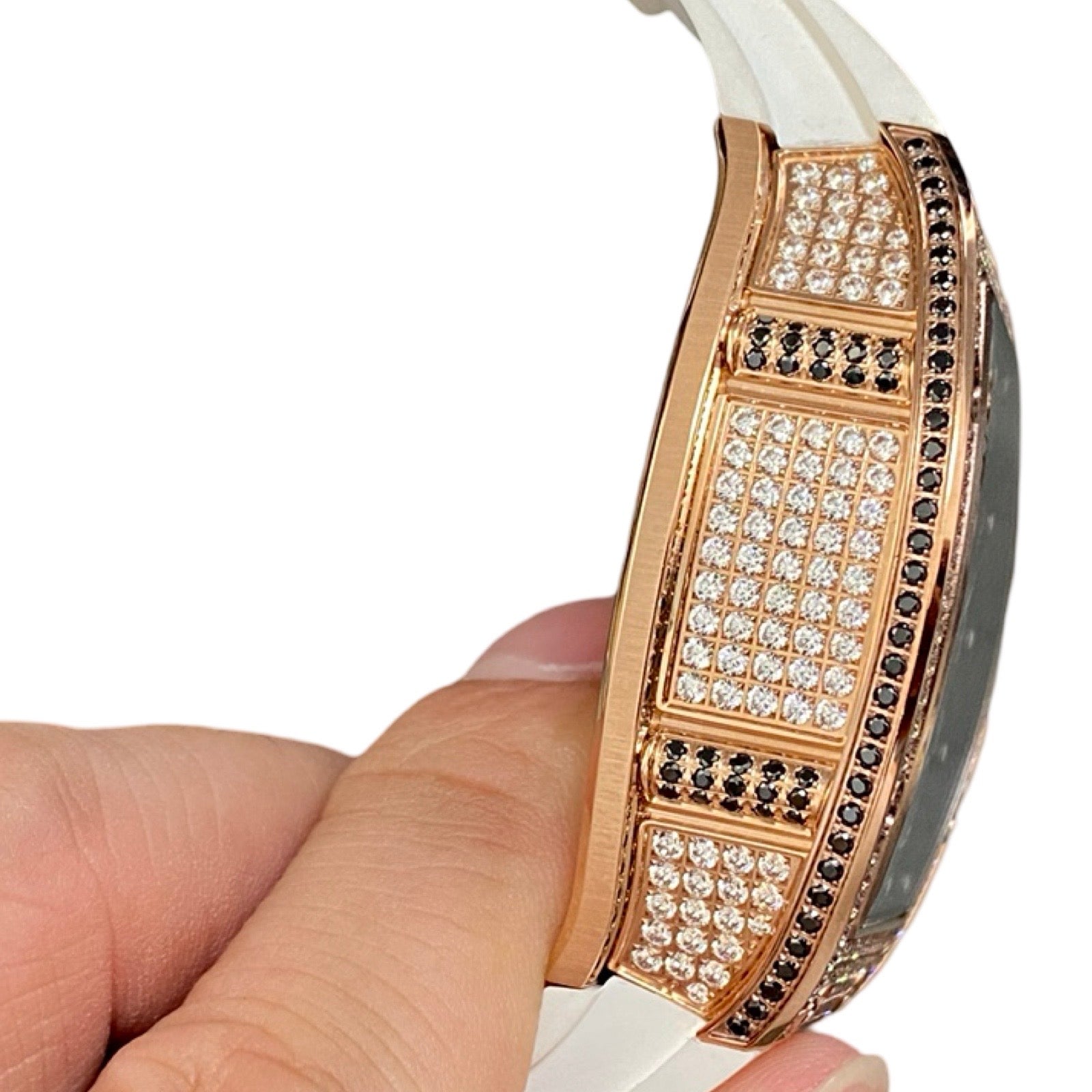 Rose Gold Moissanite Diamond Watch