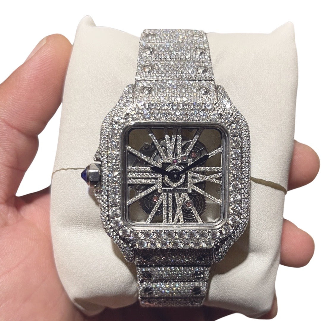 Skeleton Moissanite Watch