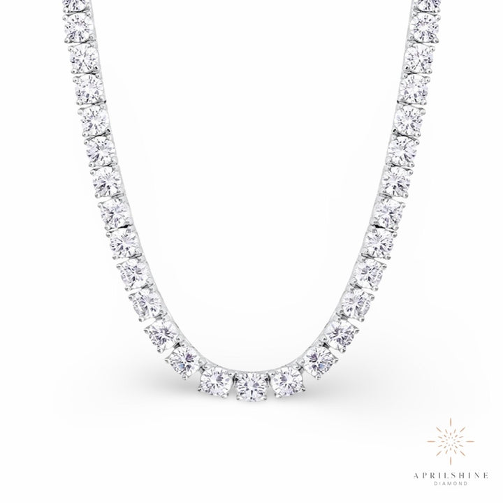 4mm Moissanite Tennis Necklace