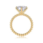 Solitaire Diamond Ring VVS Moissanite S925 Silver Gold Plated