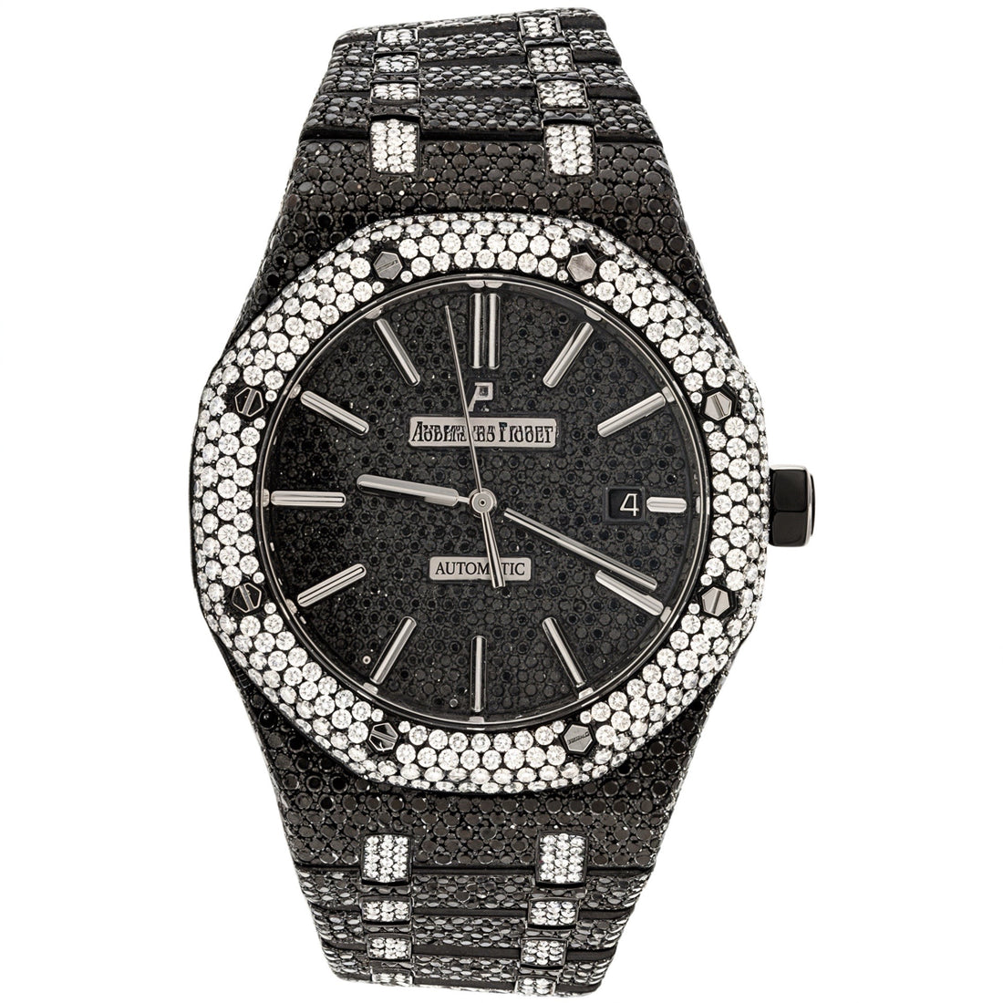 AP Black Moissanite Watch