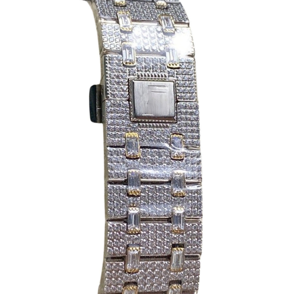 Two Tone Yellow Gold Moissanite Watch