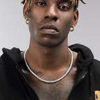 Natural Pearl Necklace Men's Hip-hop Retro High-end Clavicle Necklace