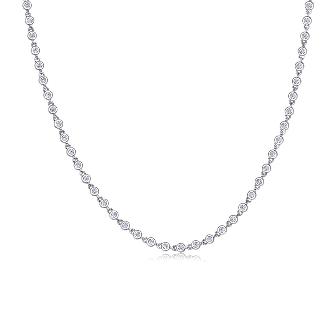 Round Diamond Necklace S925 Silver