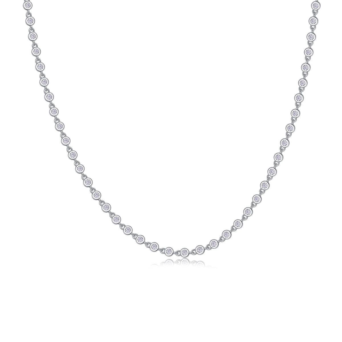 Round Diamond Necklace S925 Silver