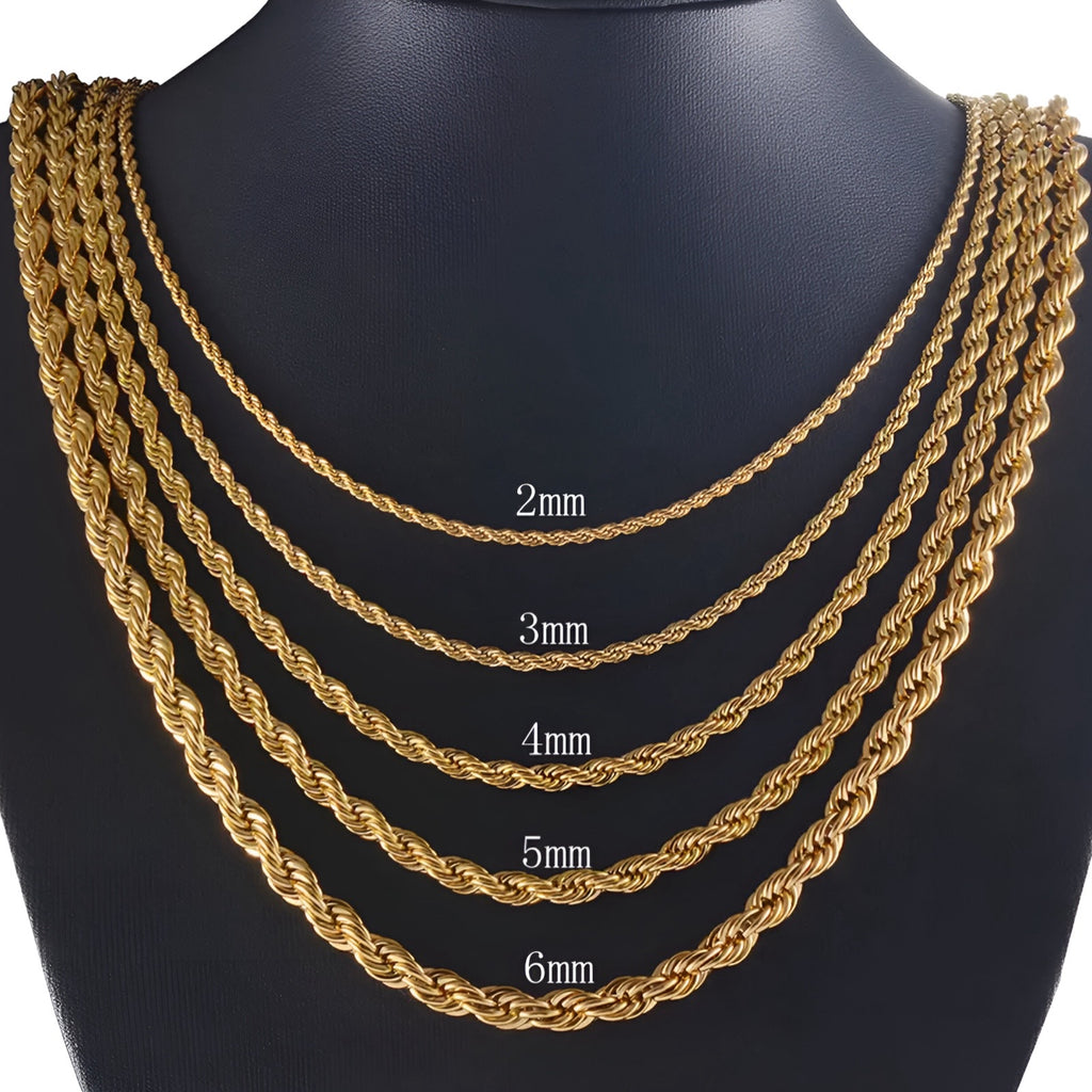 10K Solid Gold Rope Chain