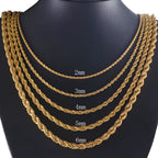 10K Solid Gold Rope Chain