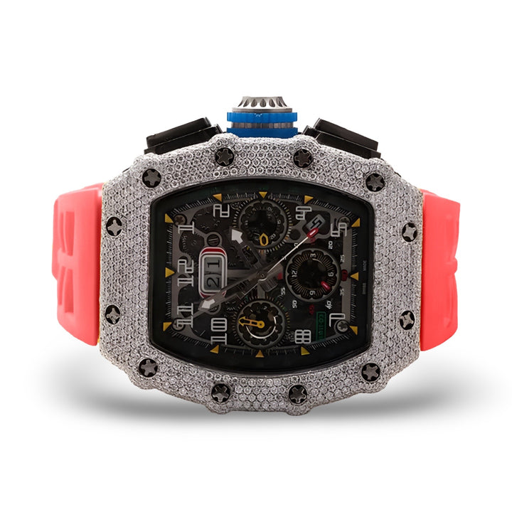 Richard Mille 莫桑鑽腕錶橡膠錶帶