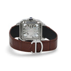 Cartier Skeleton Leather Strap Moissanite Watch
