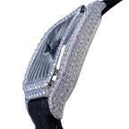 Skeleton Leather Strap Moissanite Watch