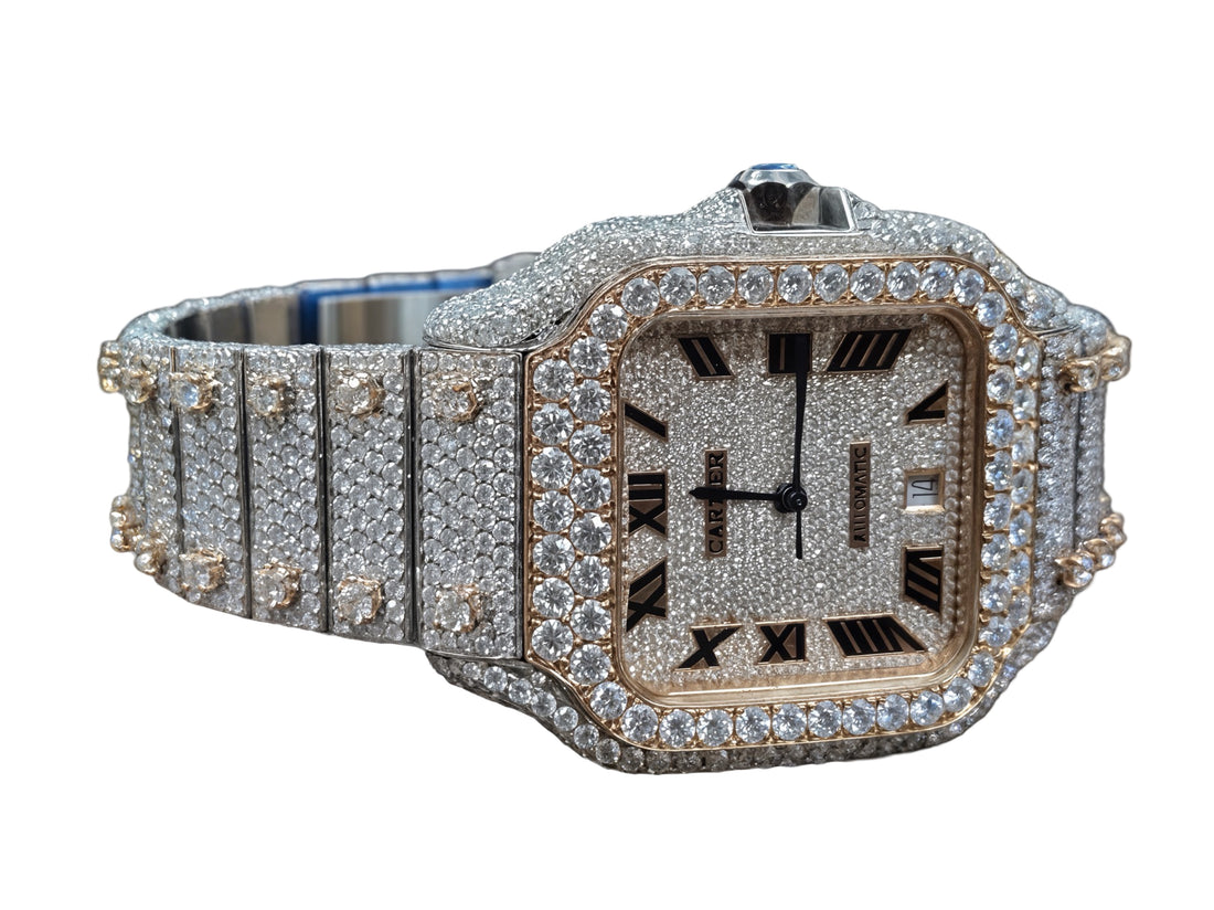 Cartier Santos Moissanite Watch