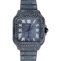 Cartier Black Moissanite Watch