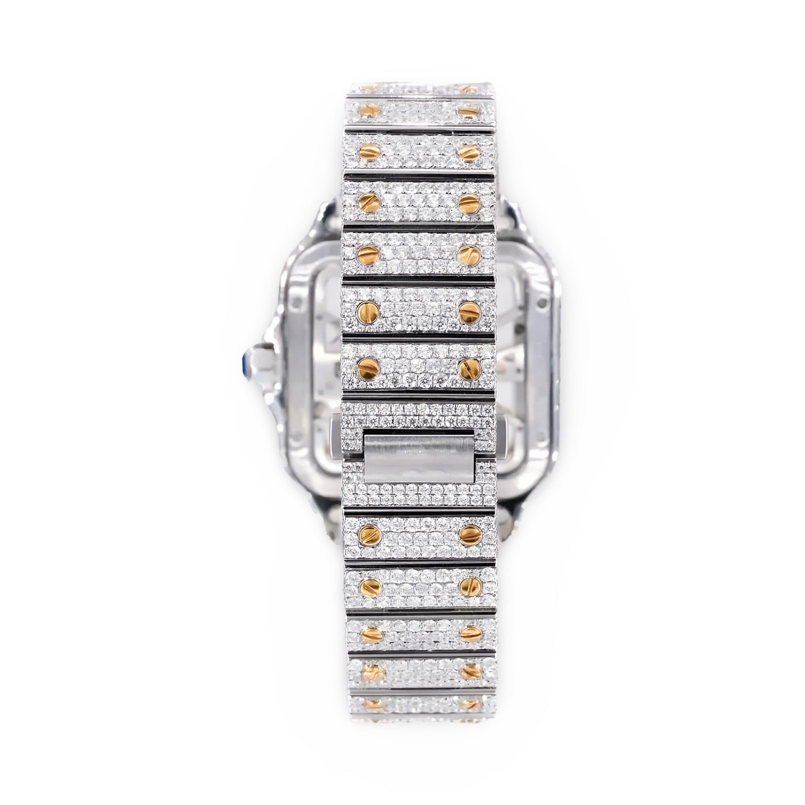 Cartier Skeleton Two Tone Moissanite Watch
