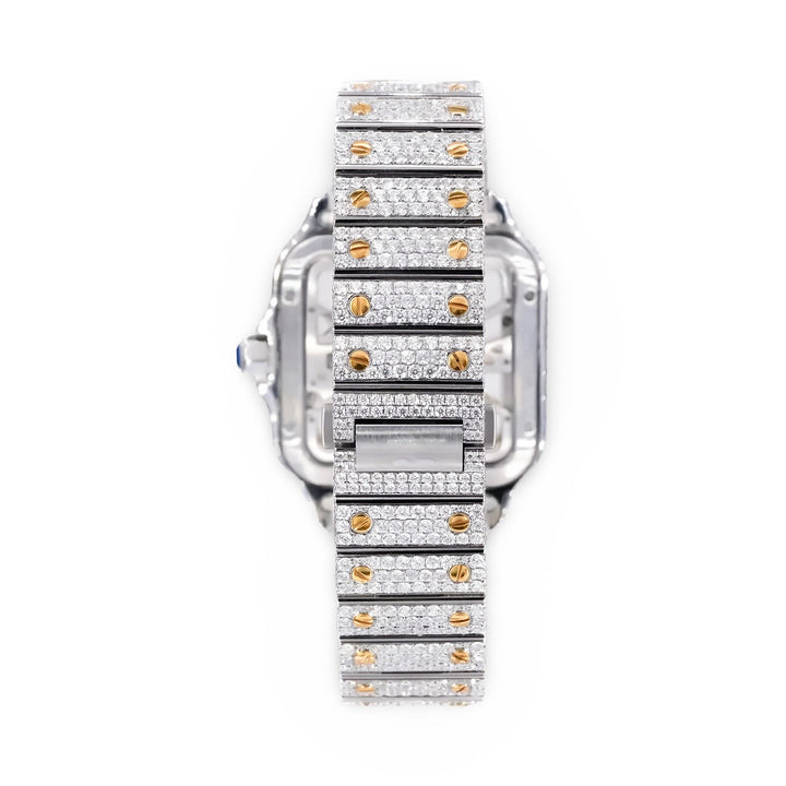 Skeleton Two Tone Moissanite Watch