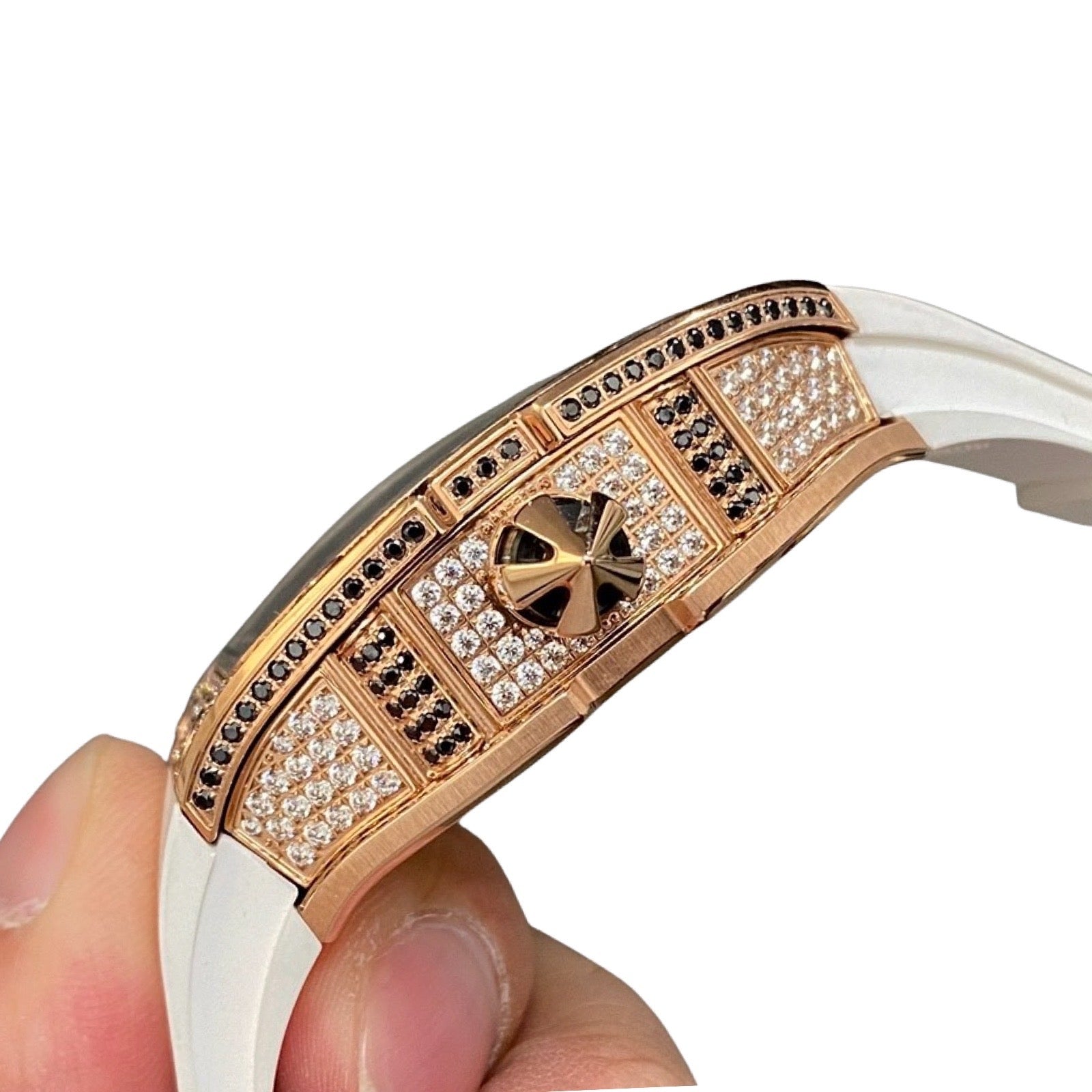 Rose Gold Moissanite Diamond Watch