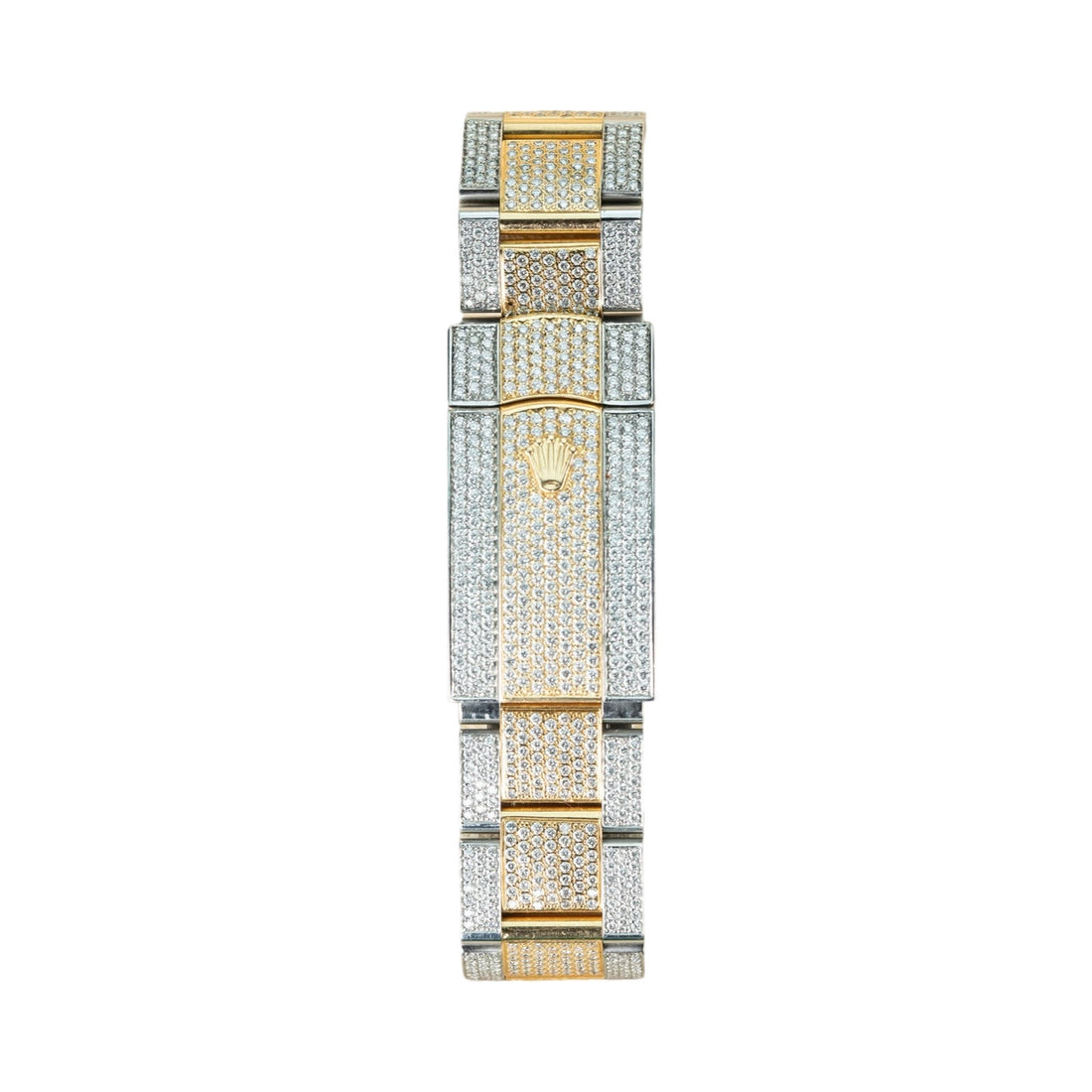 Rolex Sky dweller Two Tone Yellow Gold Moissanite Watch