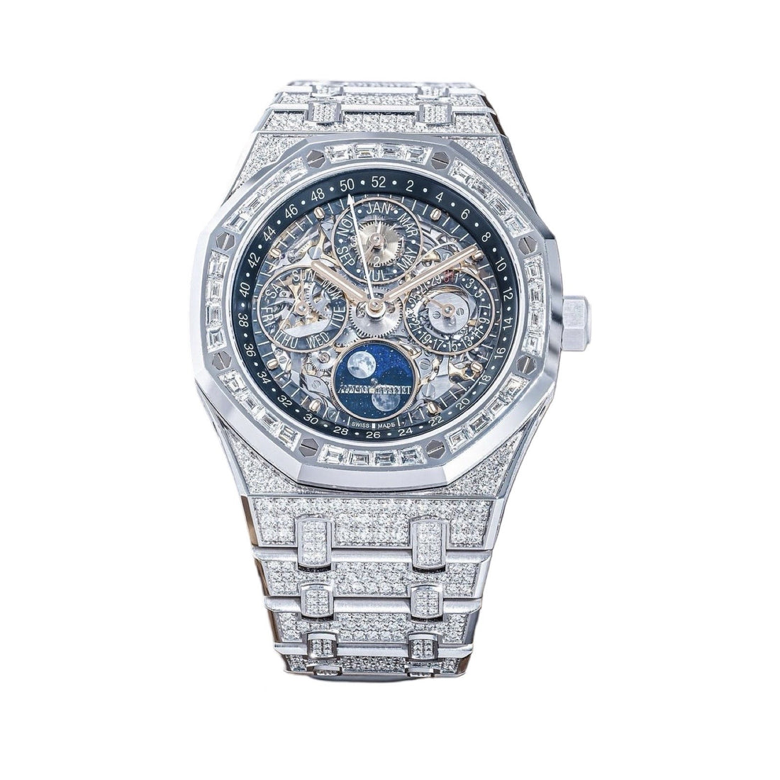 AP Perpetual Calendar Moissanite Watch